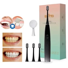 Whiten Electric Toothbrush with Smart Timer,5 Modes,4 Brush Heads,1 Facial Brush