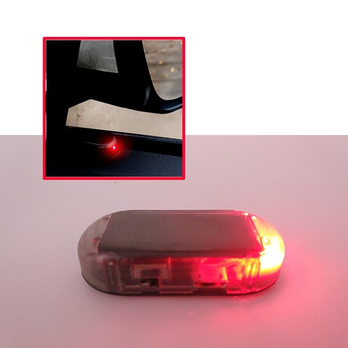Solar Fake Anti-Thief Car Alarm LED Flashing Warning Signal Light Safety Bulb - Foto 4 di 10