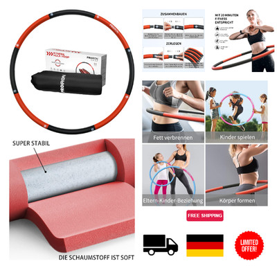 Hula Hoop Reifen Erwachsene 1,8kg 98cm 8 Teile