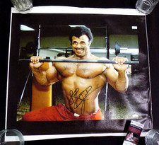 ROCKY JOHNSON WWE HOF Signed Autograph Auto 22.5x24 Canvas Poster JSA 💎 COA