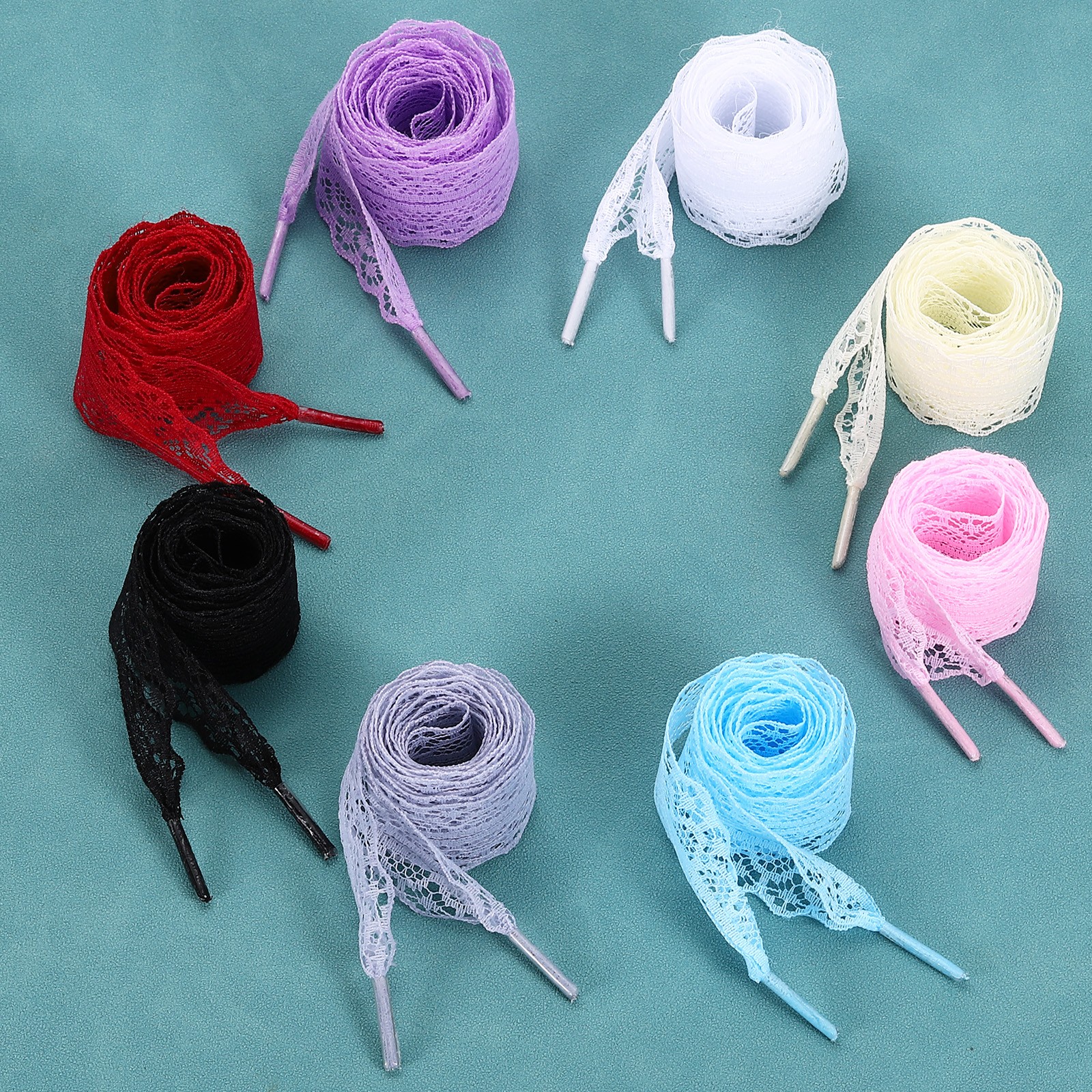 APL 2 Paia Lacci Piatti per Scarpe 2.2CM Larghezza 100CM Lunghezza Lacci per Scarpe in Pizzo Blu