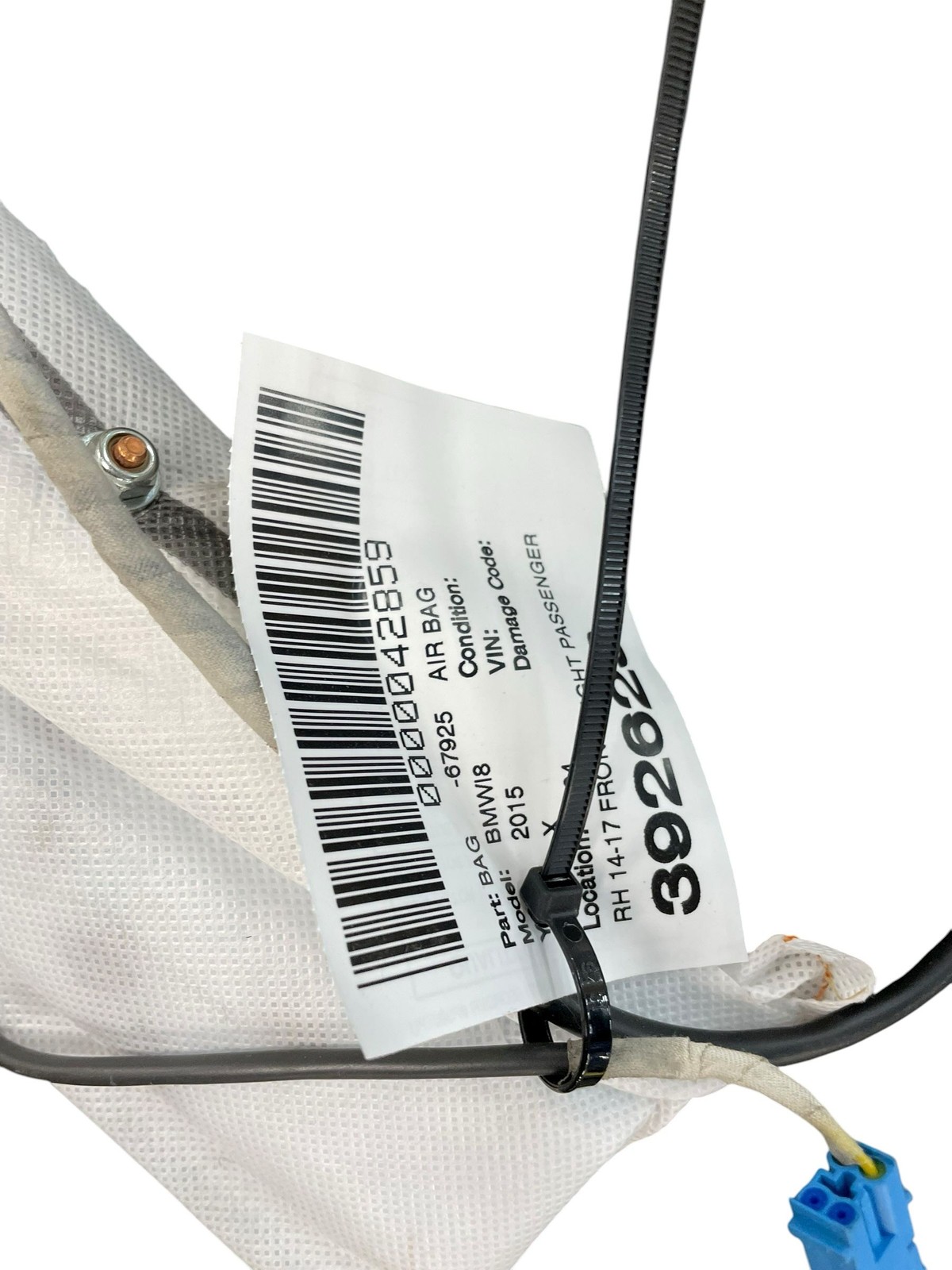 2014-2017 BMW I8 FRONT RIGHT PASSENGER SEAT AIRBAG 738923601