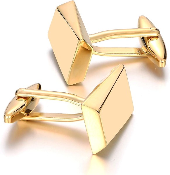 ManschettenknöPfe Herren Edelstahl Gold/Silber/Schwarz Hochzeitsgeschenke-image