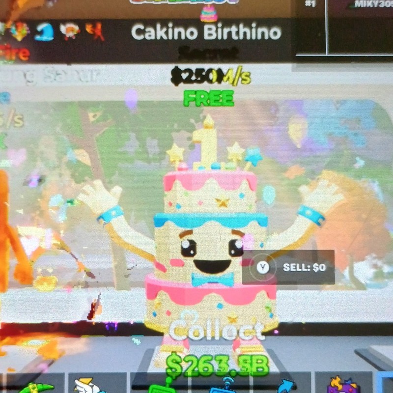 Steal the Brainrot Secret Game Item Cakino Birthino $250M/s Virtual Asset