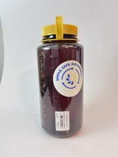 Nalgene 32oz Wide Mouth Water Bottle Tritan BPA Free Yellow Cap Made in USA