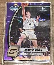 2024-25 Bowman University Chrome Braden Smith #12 Purple Lava Refractor Rookie