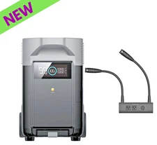 EcoFlow Delta Pro Extra Battery 3600Wh with a Double Voltage Hub Solar Backup