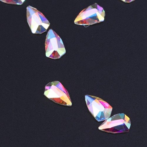 10pz Cristallo Imitazione Nail Art Gemme Schienale Piatto Nail Art Strass - Foto 5 di 12