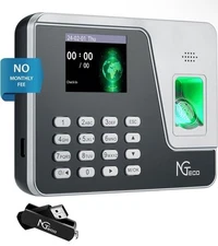 NGTeco Fingerprint Time Clocks Up To 500 Employees Small Business AS10 No Fees
