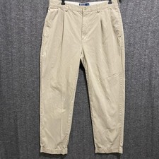 Vintage Polo Ralph Lauren Hammond Pants Men 34x30 Khaki Pleated Cuffed Chino 90s