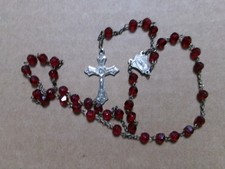Vintage Rosary of the Sacred Heart with 6 Sets of Five Beads