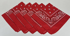 5 Pack Square Scarf Silk Feel Neckerchief Head Neck Wrap Bandanna 21.5  X 21.5  