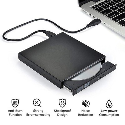 Slim Externes CD/DVD Laufwerk USB 3.0 Player Brenner Lesegerät Brenner für Laptop PC MAC