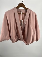 NWT Fabina Kimono Crop Top Pink Hemp & Organic Cotton Soft Made In USA Size M