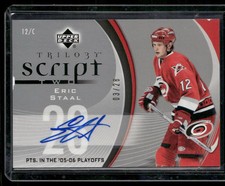 2006-07 Upper Deck Trilogy #S2-ES Eric Staal Script Two Signatures AUTO #/28