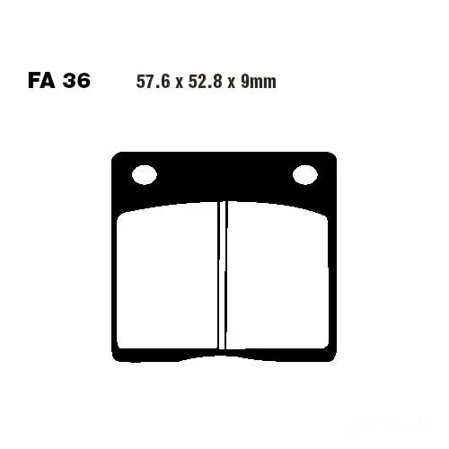 Bremsbelag BremsbeläGe EBC FA036V Hinten FüR Suzuki GSX 750 L Bj. 1980-1981-image