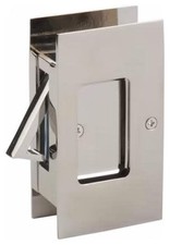 Emtek 2107 Modern Rectangular Passage Pocket Door Lock - Nickel
