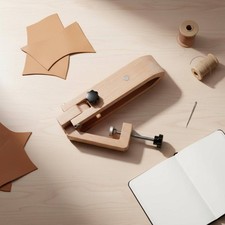 Regulowany skórzany zacisk rzemieślniczy buk drewno ręczne imadło do szycia dla entuzjastów zrób to sam