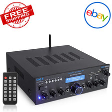 Pyle Wireless Bluetooth Power Amplifier System- 200W Dual Channel Sound Audio