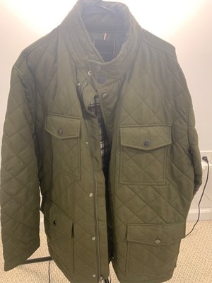 Tommy Hilfiger Men's Quilted Diamond Water Resistant Field Coat Utility Jacket