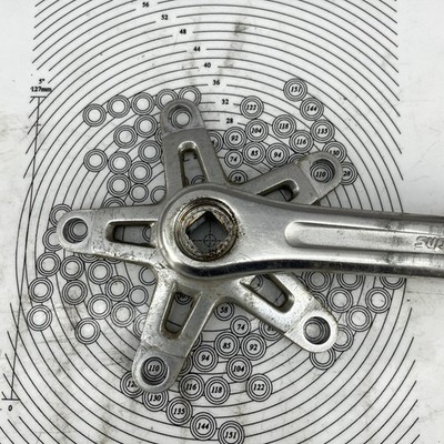 Vintage Sugino Super Maxy BMX Crankset 170mm Japan 110 BCD Old