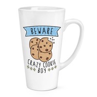 Beware VerrüCkte Cookie Jungen 483Ml Groß Latte Becher Tasse Scherz Sohn Kinder