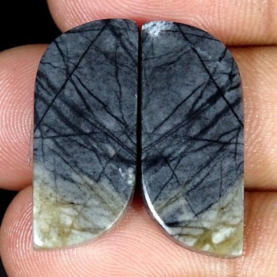 Picasso Jasper Cabochon Natur Edelstein lose 24.60 Cts 11x26x4mm