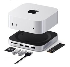 Mac mini M4 Hub  Stand with NVMe SSD Enclosure, Mac mini M4 Dock with 2xUSB ...