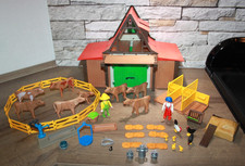 Playmobil Fachwerk Bauernhof mit Rinderherde Figuren Tieren und Zubehör