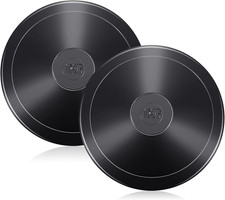 2 Pcs 1KG Sports Rubber Practice Discus Smooth Surface Black Rubber Discus Disc