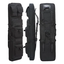 47" Tactical Rifle Bag Gun Range Padded Soft Carbine Backpack Carry Case BLACK