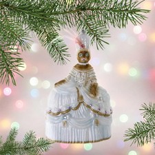 MARIE CATOINETTE ORNAMENT 7" Large Glass Kitty Cat Antoinette Christmas Tree NEW