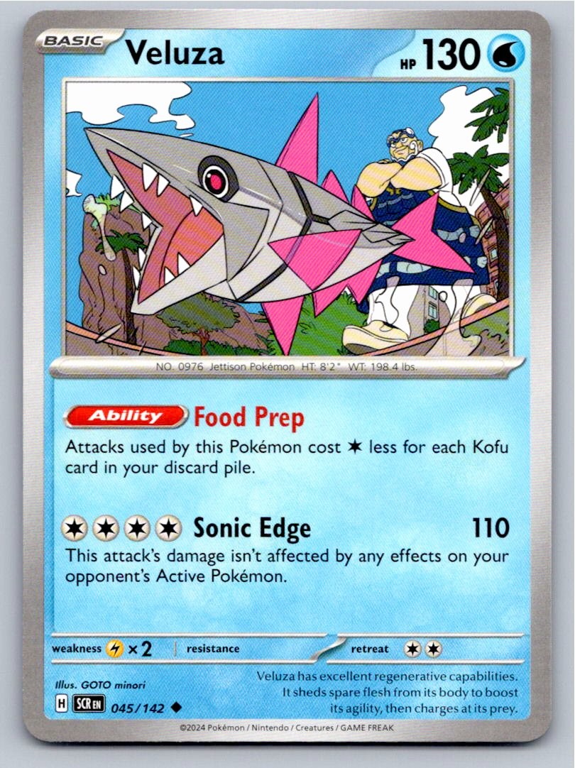 2024 POKEMON VELUZA STELLAR CROWN 45/142 UNCOMMON NM A36181 FREE S&H