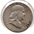 1963 D Franklin Half Dollar 90% Silver Circulated (2749)