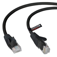 rhinocables CAT 6 High-Speed Gigabit Ethernet Cable - Patch 3ft, Black