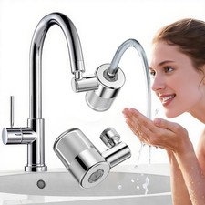 Splash-proof sink faucet extender aerator water filter, 720  rotatable faucet...