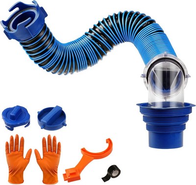 3FT RV Sewer Hose, Short Camper Sewer Hose for RV Dumping | Heavy-Duty Waste Hos