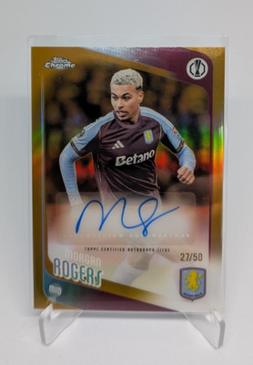 Topps Chrome UEFA CC 2025/26 - Morgan Rogers Autogramm - Gold Refractor /50