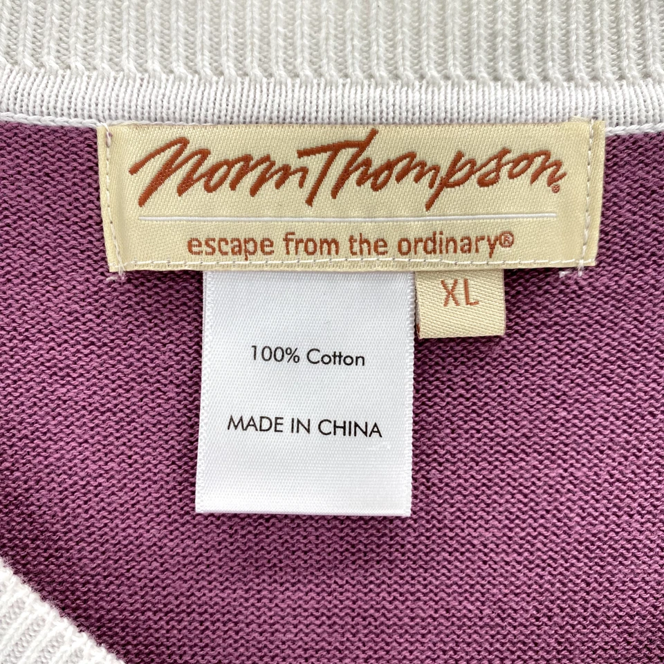 Norm Thompson Women's Knit Cardigan XL Pink Button Up Stretch Sweater - Image 3 of 4