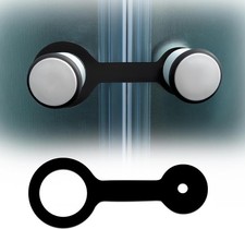 2 Piece RV Door Latch Straps Black