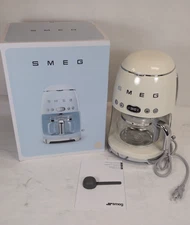 Used -Smeg DCF02CRUS Cream 50's Retro Style Drip Coffee Machine -FREE S/H