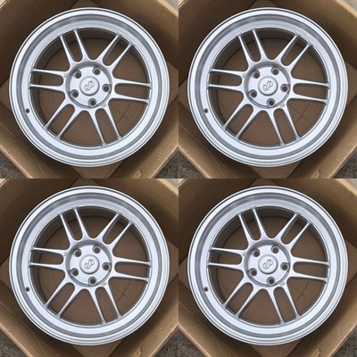 18X8.5 JDM RPF1 Style Silver Wheels 5X114.3 ET35 CB73.1 Brand New Never Mounted