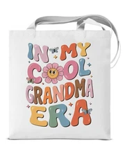 Grandma Gifts Tote Bag for Women in My Cool Grandma Era Reusable Grocery Shou...