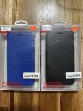 ZV Alcatel Tetra 5041c Cartera Teléfono Estuche Lote Negro y Azul Nuevo