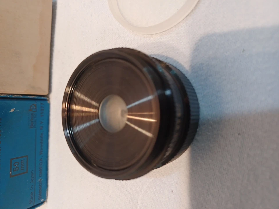 Lente de ampliación vintage El-Omegar 50 mm f3,5 con orig. caja Made In Japan Foto 3 de 4