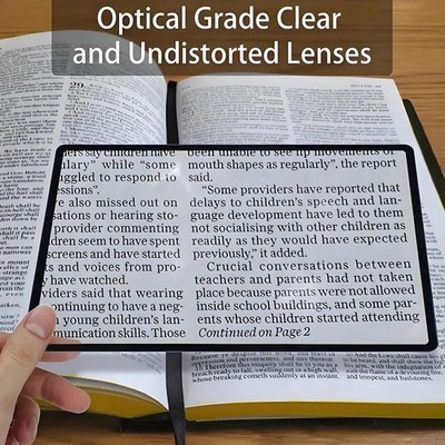 Full Page Large Sheet Magnifier Magnifying Glass Reading Aid Glass Page Magnifyi
