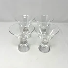 DAMAGED Steuben Glass 7826 Martini Liquor Cocktail Glasses 3 7/8" Set 4 Teardrop
