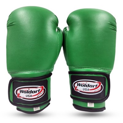 Green Vinyl Boxing Gloves Men Heavy Bag Sparring Muay Thai MMA Gloves with logo