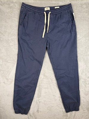 Marine Layer Saturday Jogger Pants Mens XL Navy Blue Slim Stretch $118 New NWT