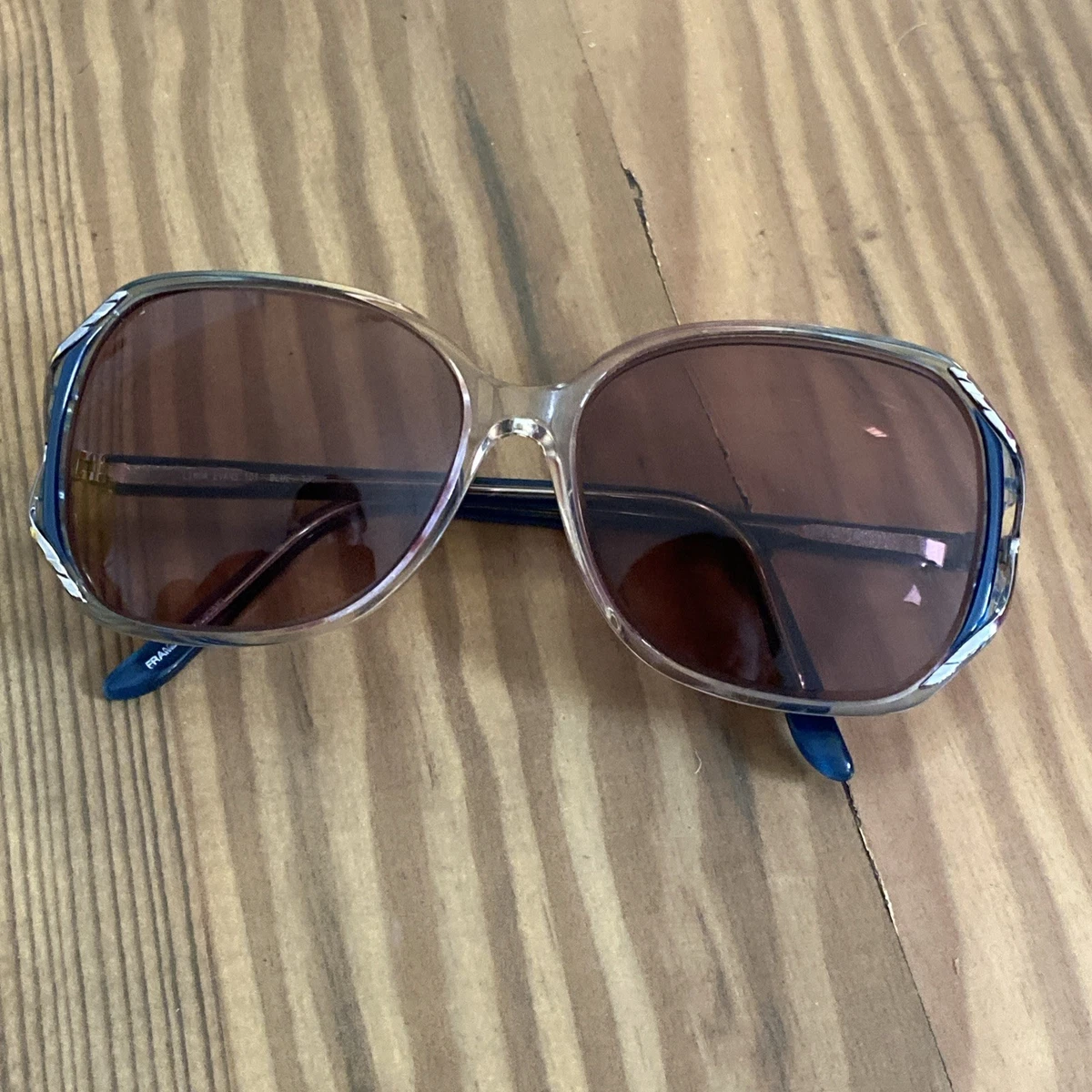 Vintage Nintendo WMN105 220 Blue Metal Oval Eyeglasses FRAMES ONLY 43-18-120 Blue Oval Vintage Sunglasses for sale | eBay main image 2